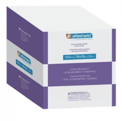 Alfashield Επιθέματα Μη Αποστειρωμένα 4ply Non Woven 10x10cm 100τμ